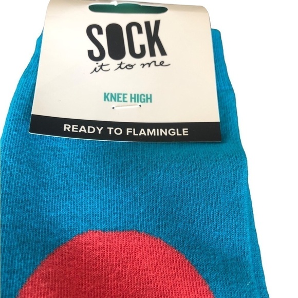 Sock It To Me Knee High Flamingo Socks USA Shoe Sz 5-10 Cotton Stretch NEW - Picture 6 of 6